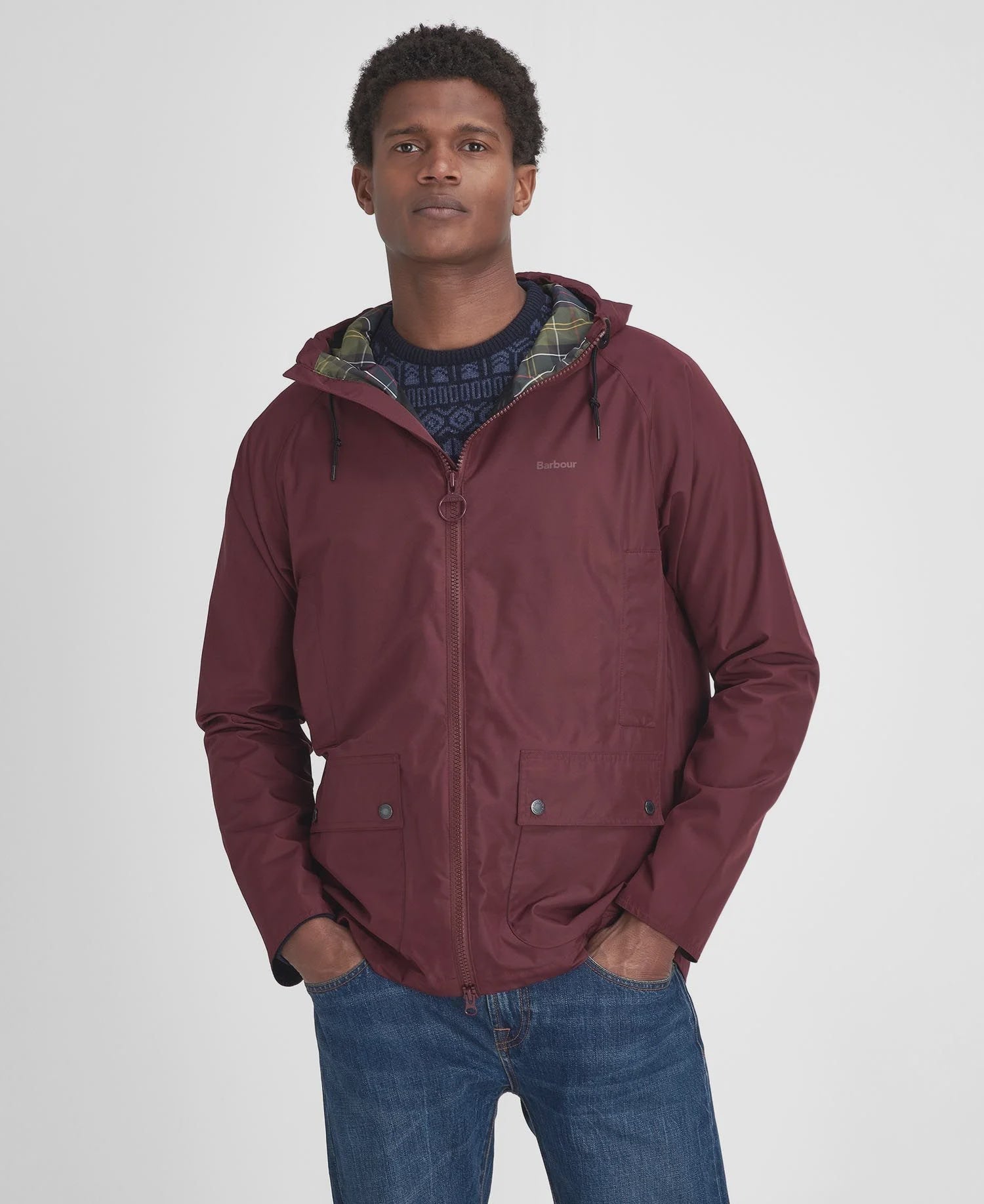 Barbour coat with hood on sale