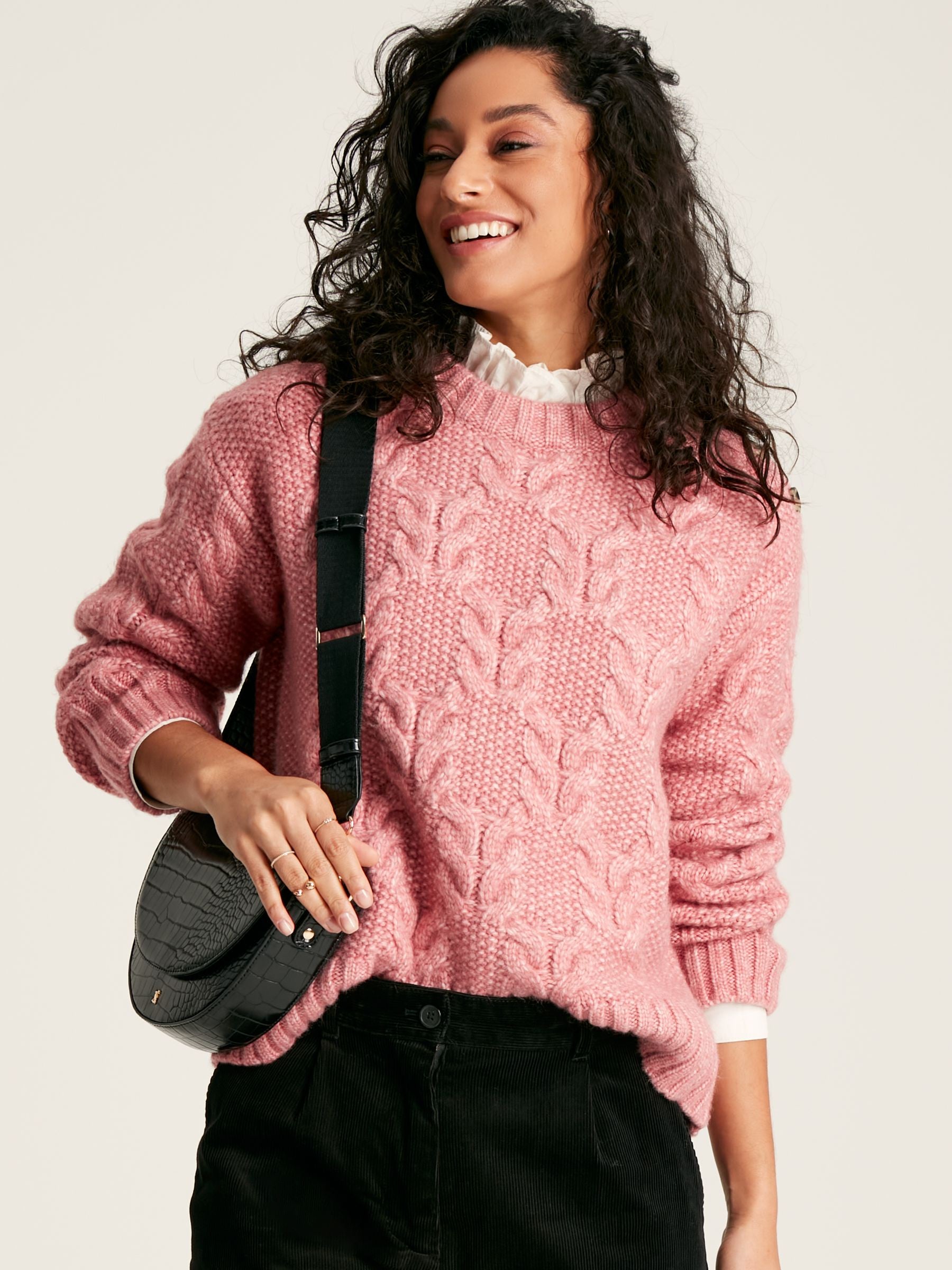 Pink on sale knit jumper