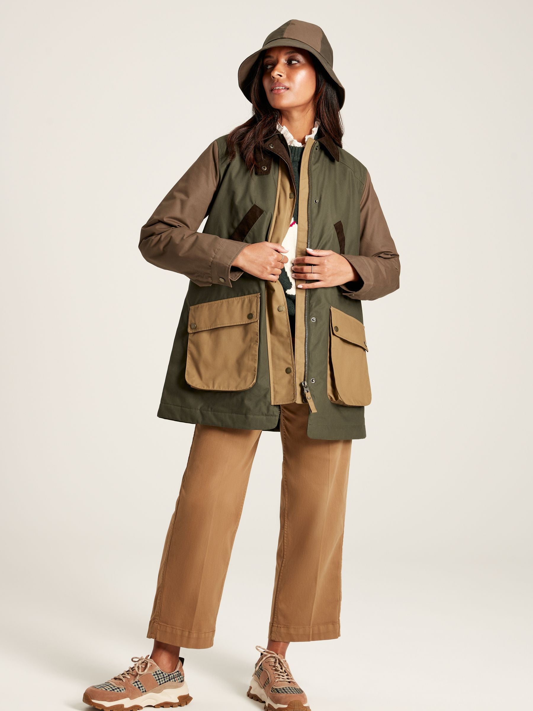 Khaki wax jacket best sale