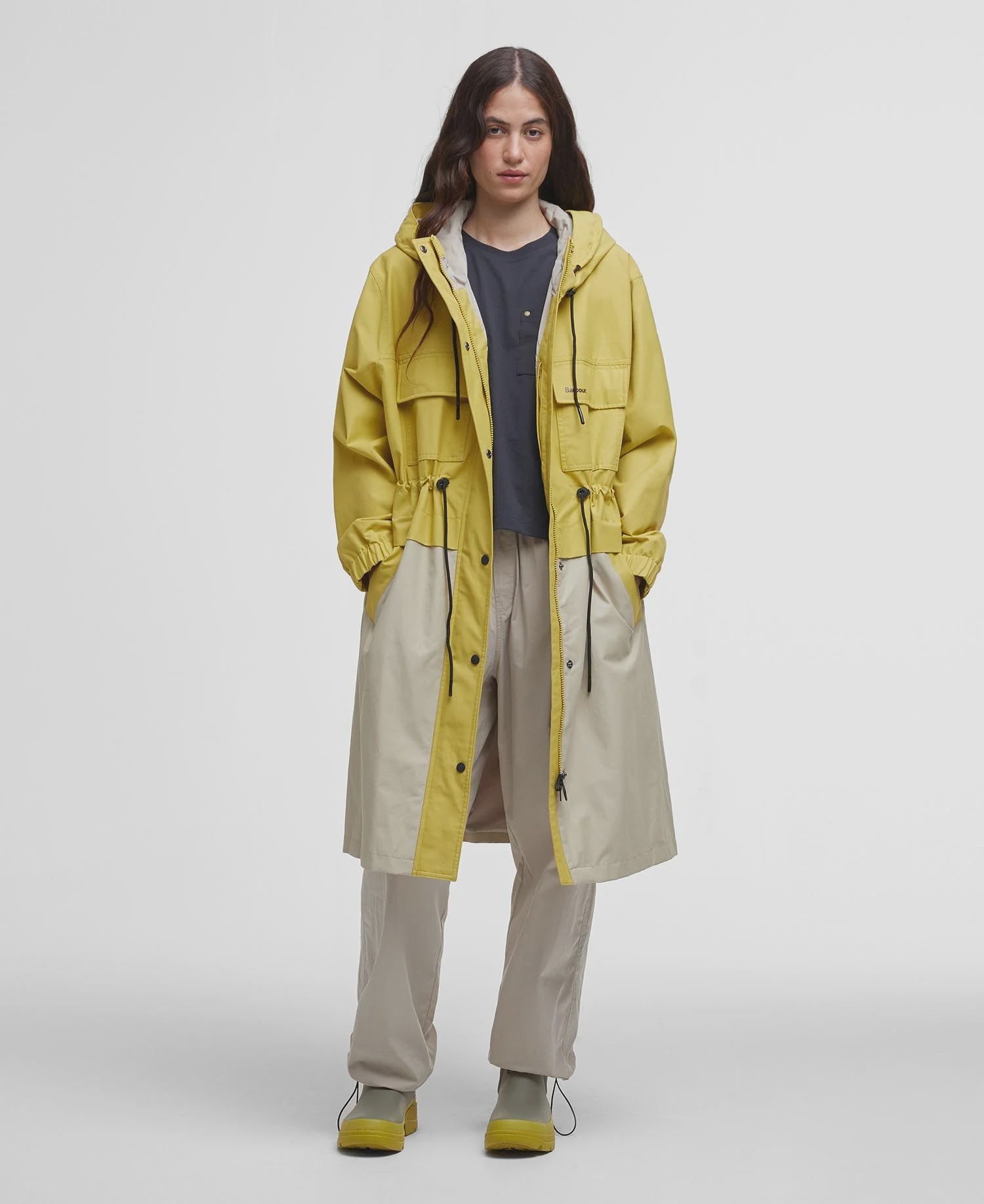 Evie Showerproof Parka - Limeade/Light Sand