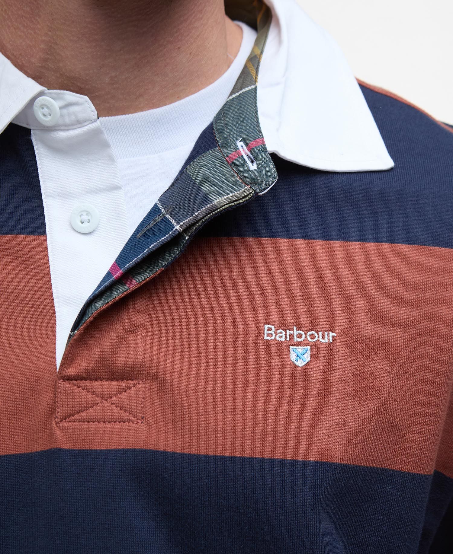 Broome Rugby Shirt - Navy/Rust