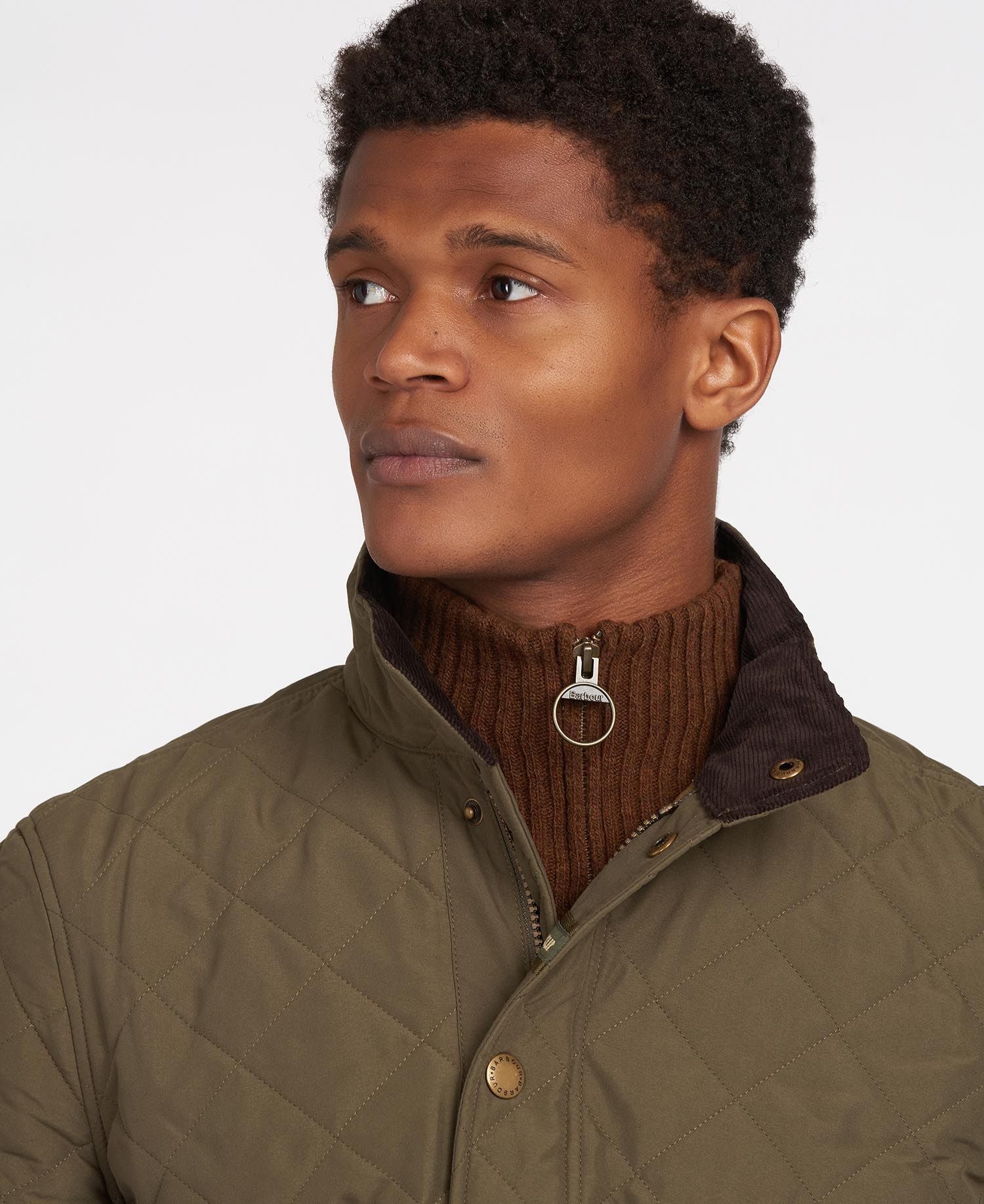 Barbour shoveler cheap quilted jacket olive