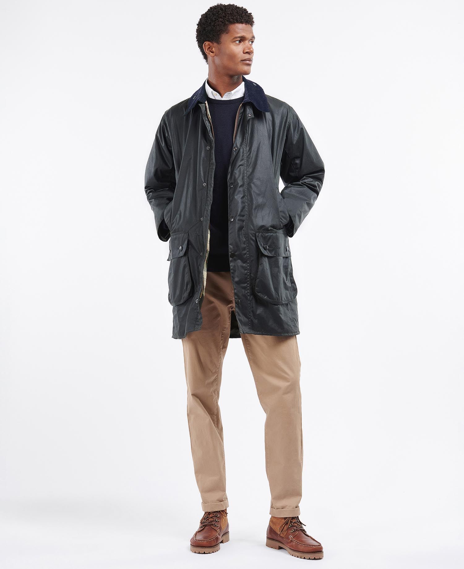 Barbour border sale jacket navy