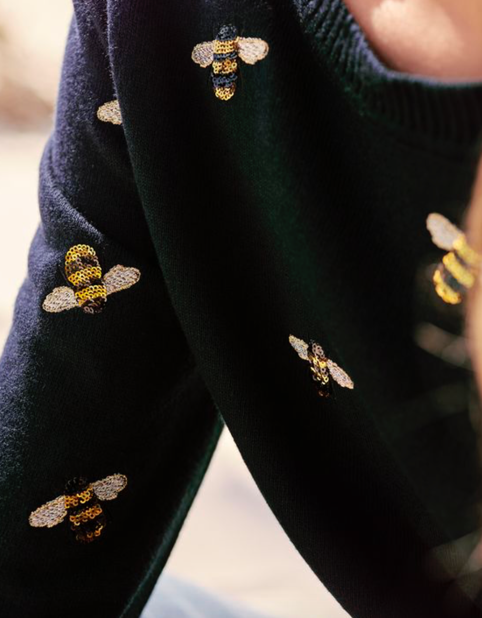 Joules green bee on sale jumper