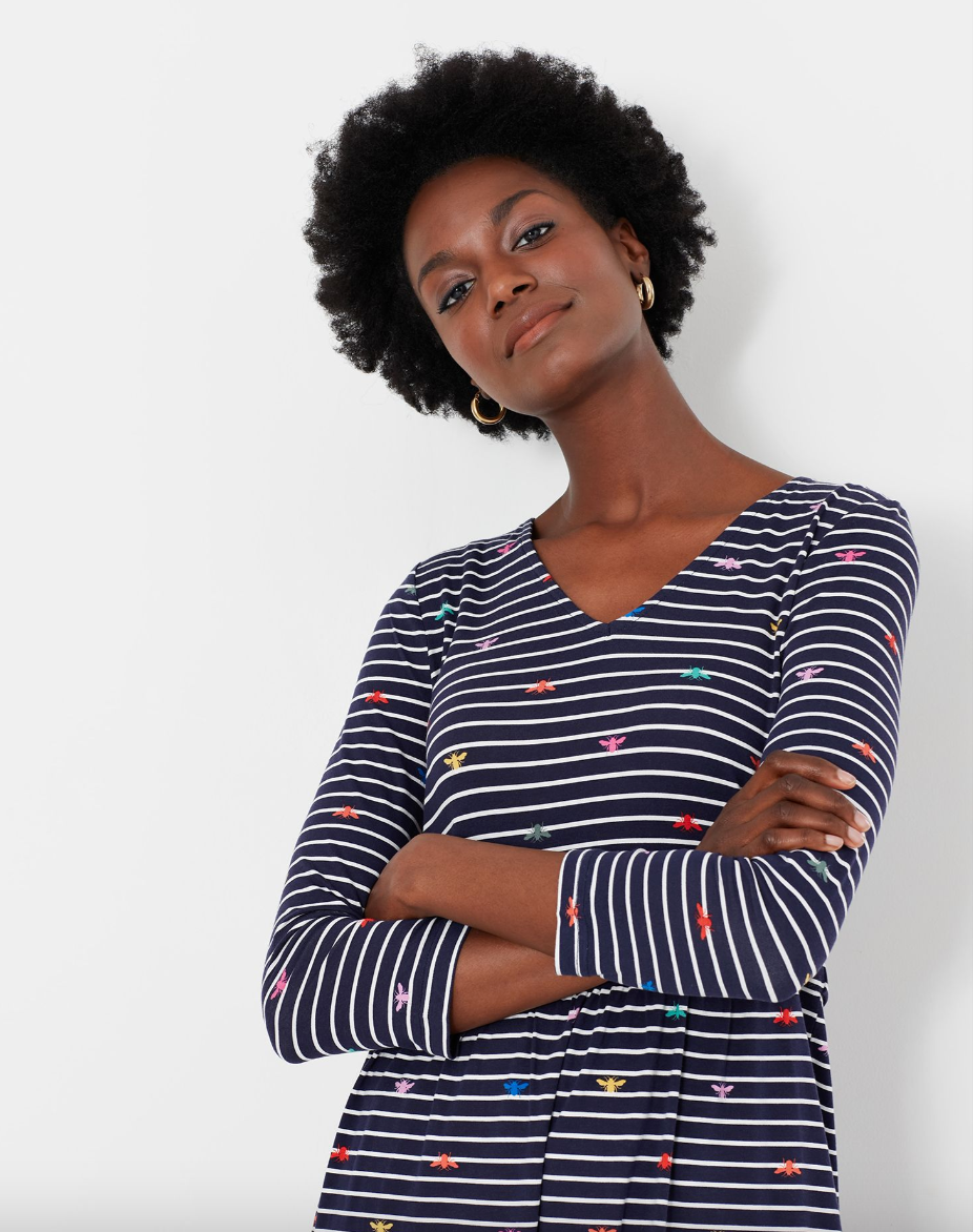 Joules - Women's Erin Dress - Navy Bee Stripe