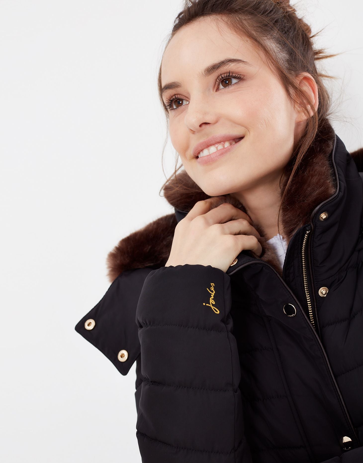 Joules cherington outlet coat black